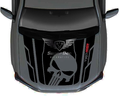 Adesivo Vinilico Cofano Stile Punisher per Toyota 4Runner 5ª Gen
