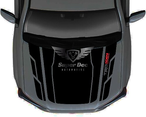Kit Adesivi in Vinile Cofano Stile TRD per Toyota 4Runner Gen5 Senza Presa d'Aria