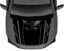 Kit Adesivi in Vinile Cofano Stile TRD per Toyota 4Runner Gen5 Senza Presa d'Aria_3