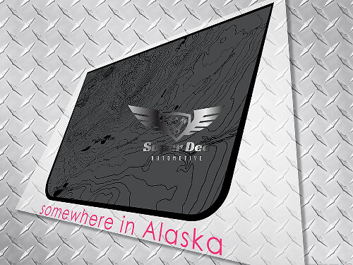Adesivo in vinile con mappa topografica Blackout per cofano Jeep Wrangler e Gladiator