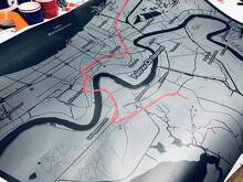 Adesivo in vinile con mappa topografica Blackout per cofano Jeep Wrangler e Gladiator_3