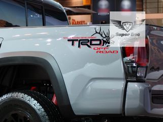 Coppia di adesivi per decalcomanie Big Bull Elk TRD Off Road Racing Development comodino per camion adatti a Tacoma Tundra FJ Cruiser
