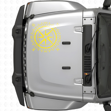 Adesivo decalcomania in vinile cappuccio bussola (adatto per Jeep WRANGLER Rubicon)
_6