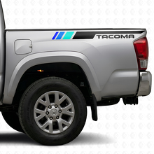 Kit adesivi a strisce laterali in vinile stile TRD vintage per Toyota Tacoma_4