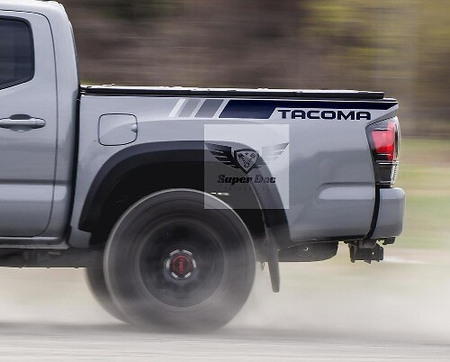 Coppia strisce TRD Grey Shadows per Tacoma Side Vinyl Stickers Decal adatta a Tacoma 13-20
