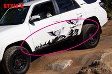 Side Mountains Trees Travel Vinyl Sticker Decal adatto per Toyota TRD PRO 4Runner
 4