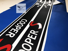 Kit Adesivi in Vinile Strisce Laterali a Scacchi Cooper S per Mini Cooper_2
