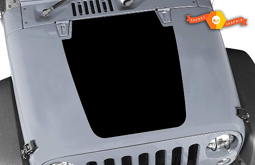 Adesivo in Vinile Nero per Copertura Centrale Cofano per Jeep Wrangler