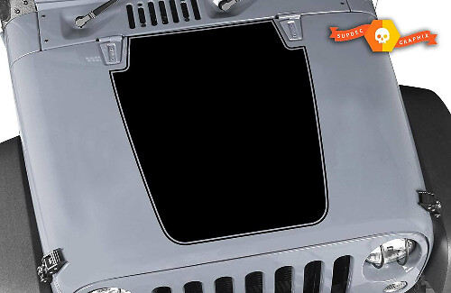 Adesivo in vinile nero opaco per cofano Jeep Wrangler