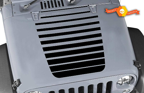 Adesivo in Vinile a Strisce Stile Strobo per Cofano Jeep Wrangler