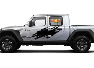 Jeep Gladiator Side Extra Large Side Splash Stile unico Adesivo decalcomania in vinile Kit grafico per JT 2018-2021
