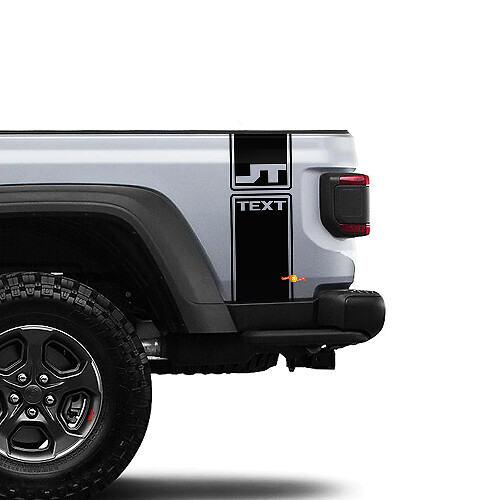 Jeep Gladiator 2 Side jt bianco brillante 6.4 hemi Adesivo Decalcomania Factory Style Body Vinile Strisce grafiche Kit 2018 - 2021
