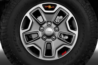 Jeep Gladiator Willys 1 Inch Tire Logo Easter Egg Set di 10 decalcomanie in vinile fustellate Kit di strisce grafiche in vinile 2018 - 2021
