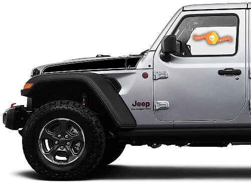 Strisce adesive viniliche laterali sagomate a contorno Coppia per Jeep Wrangler e Gladiator