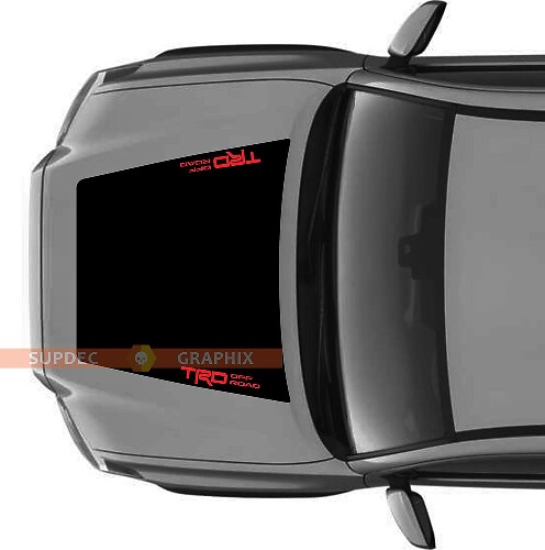 Enorme TRD 4x4 PRO Sport Off Road NO SCOOP! Decalcomania per adesivi in ​​vinile per cofano adatta ai modelli Toyota Tacoma 2016-2021
