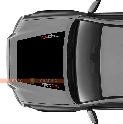 TRD tagliato Enorme TRD 4x4 PRO Sport Off Road NO SCOOP! Decalcomania per adesivi in ​​vinile per cofano adatta ai modelli Toyota Tacoma 2016-2021
