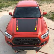 Strisce vintage TRD 4x4 PRO Sport Off Road NO SCOOP! Decalcomania per adesivi in ​​vinile per cofano adatta ai modelli Toyota Tacoma 2016-2021
 2