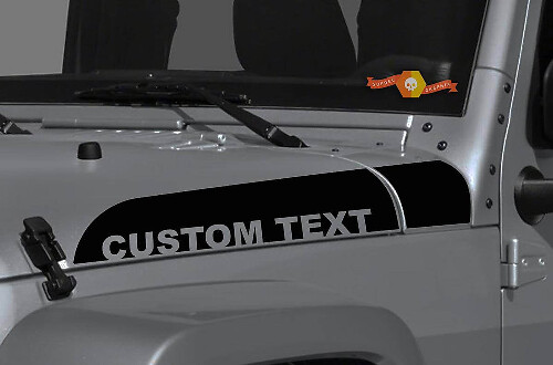 Kit Adesivi in Vinile Personalizzati per Strisce Laterali Cofano per Jeep Wrangler Gladiator