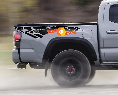 Adesivi Vinilici Laterali Posteriori Stile TRD Sasquatch per Toyota Tacoma 2016-2020