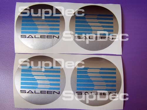 Set di adesivi in vinile per coprimozzo ruota stile Saleen per Musclecar