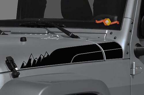 Nuova Jeep Wrangler Gladiator JT JL JLU Rubicon Hood Foresta Mountain Range Vinile Adesivo Decalcomania grafica kit per il 2018 2021
