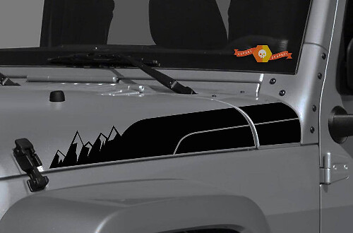 Nuova Jeep Wrangler Gladiator JT JL JLU Rubicon Hood Foresta Mountain Range Vinile Adesivo Decalcomania grafica kit per il 2018 2021
