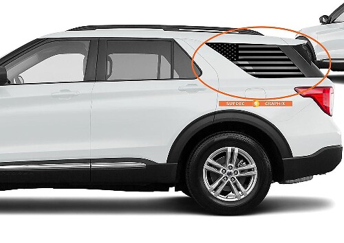 Ford Explorer 2020 USA Flag Decalcomanie parabrezza per adesivi finestrini posteriori
