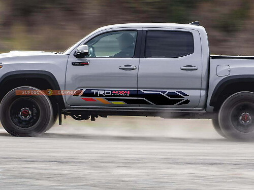 Adesivo vinilico laterale portiera stile TRD 4x4 Off Road per Toyota Tundra
