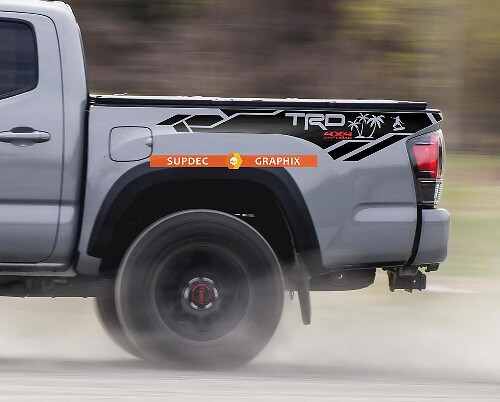 Adesivo in Vinile TRD 4x4 Off Road Palms per Cassone Toyota Tacoma 2013-2020