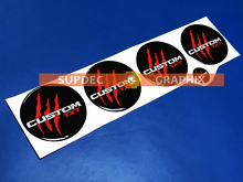 Raptor SVT Style Red Claw Custom TXT 60mm Domed Set — Adesivo in vinile (centro ruota)_3