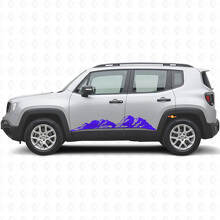 Kit di Adesivi in Vinile per Minigonne Mountains per Jeep Renegade_2