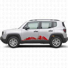Kit di Adesivi in Vinile per Minigonne Mountains per Jeep Renegade_4