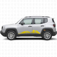 Kit di Adesivi in Vinile per Minigonne Mountains per Jeep Renegade_6