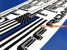TRD US Punisher Blue Line fuoristrada Toyota Tacoma Tundra FJ Cruiser adesivo decalcomania qualsiasi colore
 3