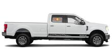 Adesivi per decalcomanie in vinile con strisce del pannello a bilanciere da corsa per Ford F-250 2020
 2