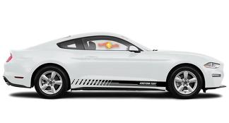 Adesivi per decalcomanie in vinile con strisce del pannello a bilanciere da corsa per Ford Mustang 2020
