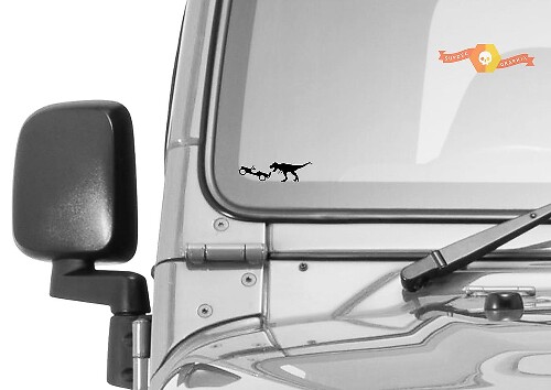 Adesivo in vinile Easter Egg T-Rex Dinosaur per parabrezza Jeep Wrangler