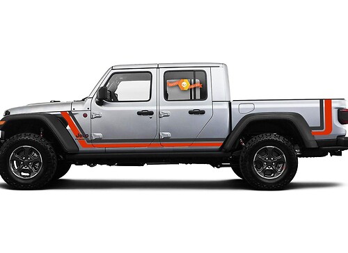 2020 & Up Jeep Gladiator Scrambler Style 1 Strisce Laterali 2 Colori
