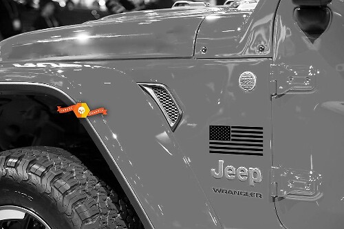 Adesivo in Vinile con Bandiera Americana per Parafango Jeep Wrangler & Gladiator