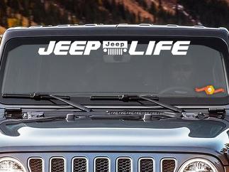Jeep Wrangler Jeep Life Parabrezza Striscione Decalcomania in vinile
