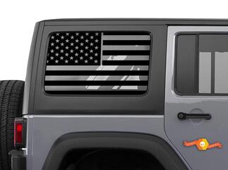 Jeep Wrangler Jk & JL American Flag Window Hardtop Set decalcomania in vinile 2007-2019
