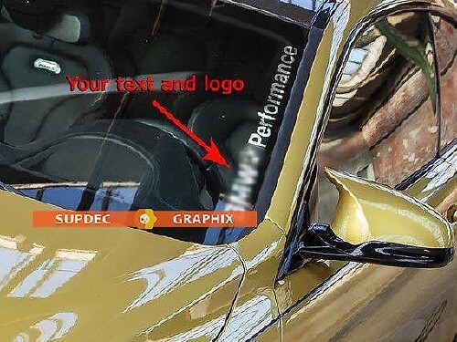 Adesivo Vinilico Parabrezza Stile M Performance Personalizzato per BMW
