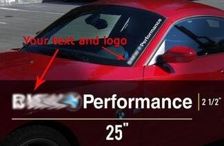 Il tuo testo e logo BMW Performance M3 M5 E34 E36 E39 E46 E60 E70 E90 Adesivo decalcomania per parabrezza logo 25