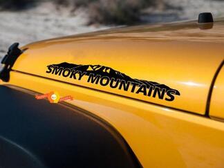 Smoky Mountains New Mountains Vetrofanie per Hood Jeep Wrangler Rubicon Renegade Vinyl Sticker
 1