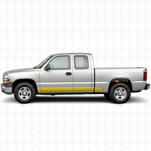 Strisce Viniliche Sovrapposte con Effetto Lampo per Portiere e Minigonne per Chevrolet Silverado 1500 GMT800 1999-2007_3