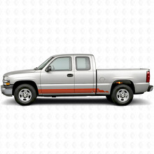 Strisce Viniliche Sovrapposte con Effetto Lampo per Portiere e Minigonne per Chevrolet Silverado 1500 GMT800 1999-2007_4