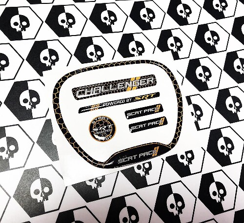 Kit di decalcomanie interne bombate stile Honeycomb Scat Pack per Dodge Challenger 2015+