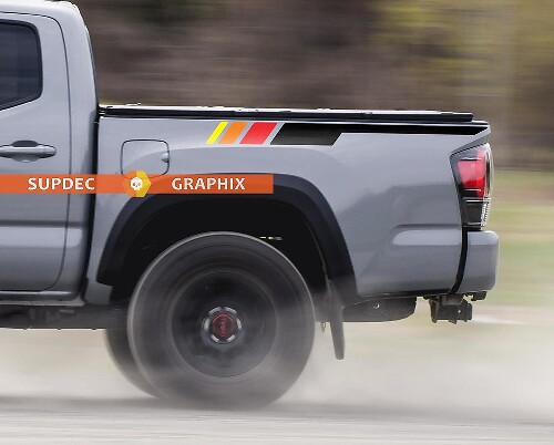 Kit di Adesivi in Vinile Strisce Laterali Stile Retrò per Toyota Tacoma 2016-2020
