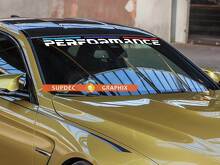 Adesivo in vinile stile bandiera parabrezza M Performance per BMW_2