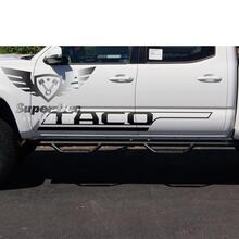 TACO Bed Side Stripes Vinyl Stickers Decal Kit per Tacoma TRD
 2